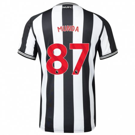 Kandiny Heren Anthony Munda #87 Zwart Wit Thuisshirt Thuistenue 2023/24 T-Shirt België