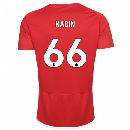 Kandiny Herren Jack Nadin #66 Rot Heimtrikot Trikot 2023/24 T-Shirt Österreich