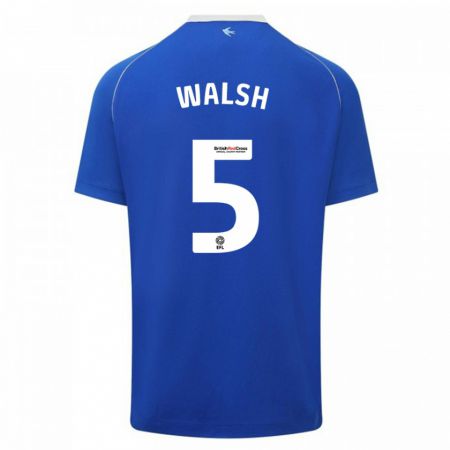 Kandiny Uomo Maglia Siobhan Walsh #5 Blu Kit Gara Home 2023/24 Maglietta