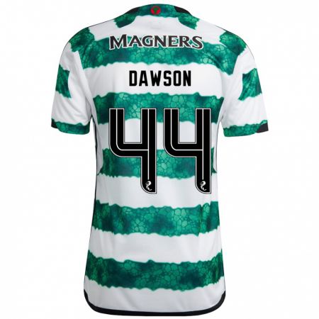 Kandiny Uomo Maglia Joey Dawson #44 Verde Kit Gara Home 2023/24 Maglietta