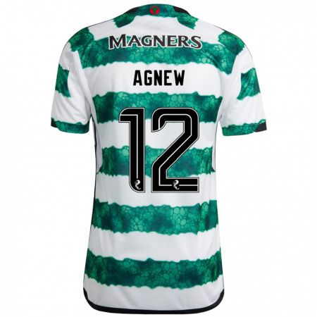 Kandiny Uomo Maglia Murphy Agnew #12 Verde Kit Gara Home 2023/24 Maglietta