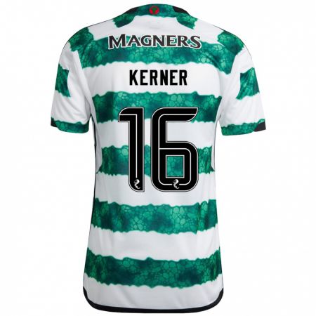 Kandiny Uomo Maglia Hana Kerner #16 Verde Kit Gara Home 2023/24 Maglietta