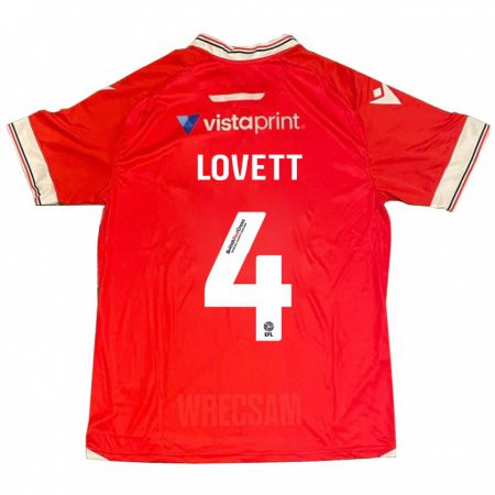 Kandiny Uomo Maglia Erin Lovett #4 Rosso Kit Gara Home 2023/24 Maglietta