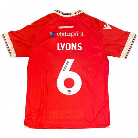 Kandiny Uomo Maglia Lauryn Lyons #6 Rosso Kit Gara Home 2023/24 Maglietta