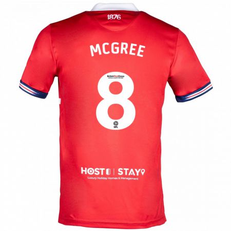 Kandiny Uomo Maglia Riley Mcgree #8 Rosso Kit Gara Home 2023/24 Maglietta