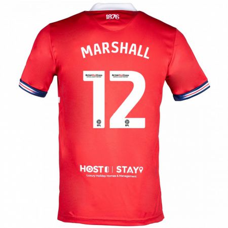 Kandiny Heren Eve Marshall #12 Rood Thuisshirt Thuistenue 2023/24 T-Shirt België