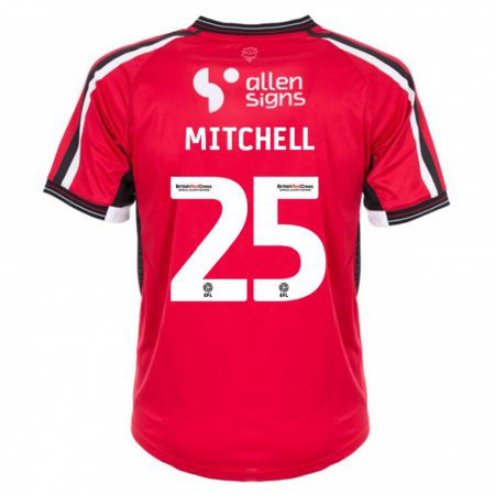 Kandiny Heren Alex Mitchell #25 Rood Thuisshirt Thuistenue 2023/24 T-Shirt België