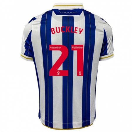 Kandiny Uomo Maglia John Buckley #21 Blu Bianco Kit Gara Home 2023/24 Maglietta