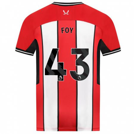 Kandiny Uomo Maglia Gus Foy #43 Rosso Kit Gara Home 2023/24 Maglietta