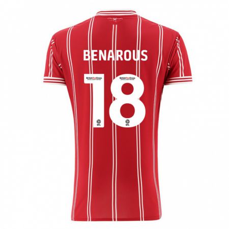 Kandiny Herren Ayman Benarous #18 Rot Heimtrikot Trikot 2023/24 T-Shirt Österreich