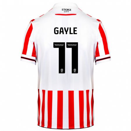 Kandiny Hombre Camiseta Dwight Gayle #11 Rojo Blanco 1ª Equipación 2023/24 La Camisa