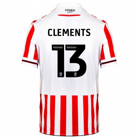 Kandiny Hombre Camiseta Daisy Clements #13 Rojo Blanco 1ª Equipación 2023/24 La Camisa