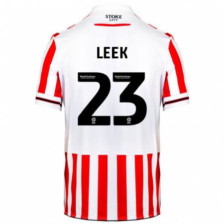 Kandiny Uomo Maglia Ellie Leek #23 Rosso Bianco Kit Gara Home 2023/24 Maglietta