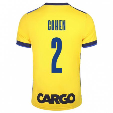 Kandiny Hombre Camiseta Avishay Cohen #2 Amarillo 1ª Equipación 2023/24 La Camisa