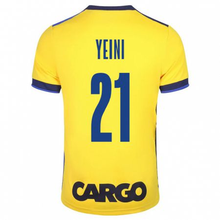 Kandiny Uomo Maglia Sheran Yeini #21 Giallo Kit Gara Home 2023/24 Maglietta