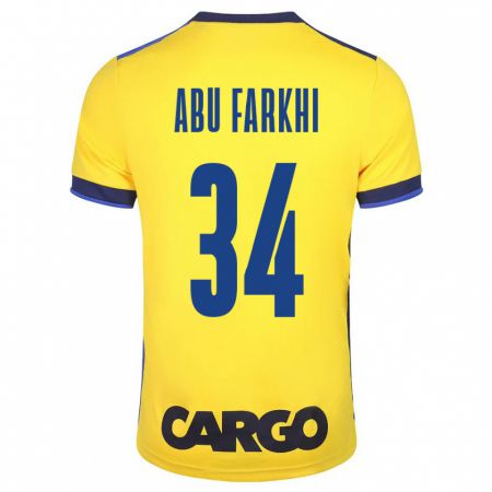 Kandiny Hombre Camiseta Sayed Abu Farkhi #34 Amarillo 1ª Equipación 2023/24 La Camisa