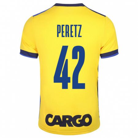 Kandiny Hombre Camiseta Dor Peretz #42 Amarillo 1ª Equipación 2023/24 La Camisa