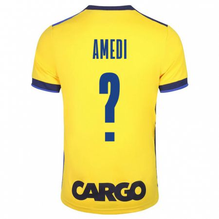 Kandiny Hombre Camiseta Roei Amedi #0 Amarillo 1ª Equipación 2023/24 La Camisa