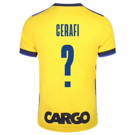 Kandiny Hombre Camiseta Omri Gerafi #0 Amarillo 1ª Equipación 2023/24 La Camisa