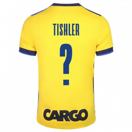 Kandiny Hombre Camiseta Daniel Tishler #0 Amarillo 1ª Equipación 2023/24 La Camisa