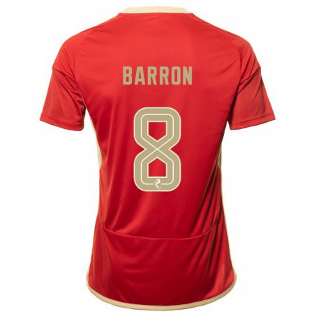 Kandiny Uomo Maglia Connor Barron #8 Rosso Kit Gara Home 2023/24 Maglietta