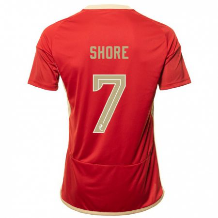 Kandiny Hombre Camiseta Eilidh Shore #7 Rojo 1ª Equipación 2023/24 La Camisa