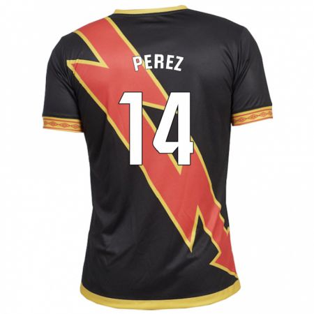 Kandiny Heren Kike Pérez #14 Zwart Uitshirt Uittenue 2023/24 T-Shirt België