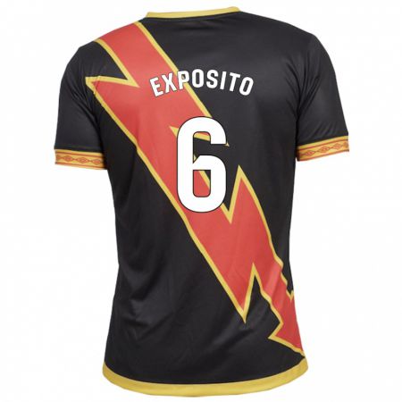 Kandiny Uomo Maglia Álvaro Expósito #6 Nero Kit Gara Away 2023/24 Maglietta