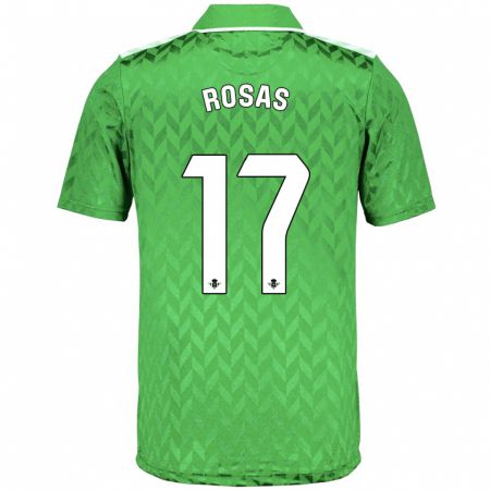 Kandiny Uomo Maglia Berto Rosas #17 Verde Kit Gara Away 2023/24 Maglietta