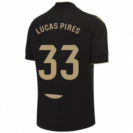 Kandiny Uomo Maglia Lucas Pires #33 Nero Kit Gara Away 2023/24 Maglietta