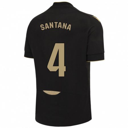 Kandiny Hombre Camiseta María Del Carmen Santana Vázquez #4 Negro 2ª Equipación 2023/24 La Camisa