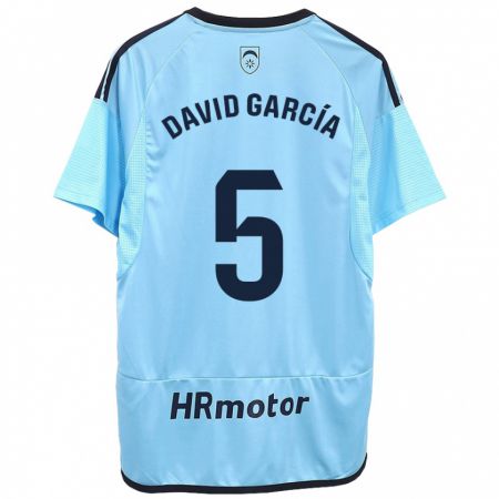 Kandiny Uomo Maglia David García #5 Blu Kit Gara Away 2023/24 Maglietta