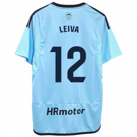 Kandiny Heren Álvaro Leiva #12 Blauw Uitshirt Uittenue 2023/24 T-Shirt België