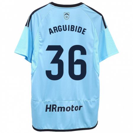 Kandiny Hombre Camiseta Iñigo Arguibide #36 Azul 2ª Equipación 2023/24 La Camisa México