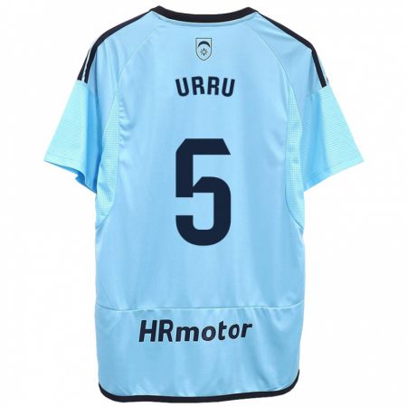 Kandiny Uomo Maglia Irati Urruzola Bermúdez #5 Blu Kit Gara Away 2023/24 Maglietta