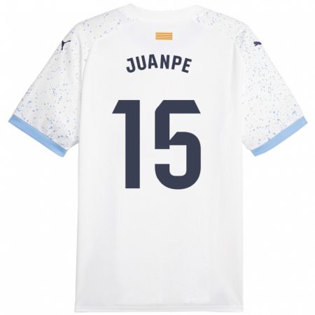 Kandiny Hombre Camiseta Juanpe #15 Blanco 2ª Equipación 2023/24 La Camisa