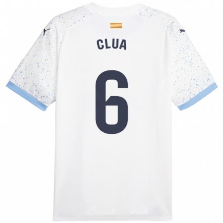 Kandiny Uomo Maglia Silvi Clua #6 Bianco Kit Gara Away 2023/24 Maglietta