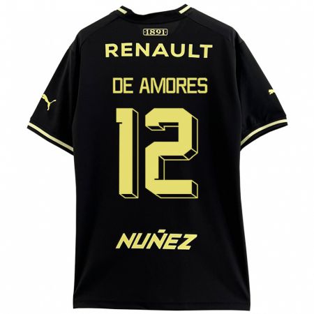 Kandiny Uomo Maglia Guillermo De Amores #12 Nero Kit Gara Away 2023/24 Maglietta