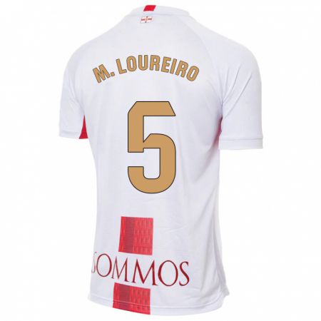 Kandiny Hombre Camiseta Miguel Loureiro #5 Blanco 2ª Equipación 2023/24 La Camisa