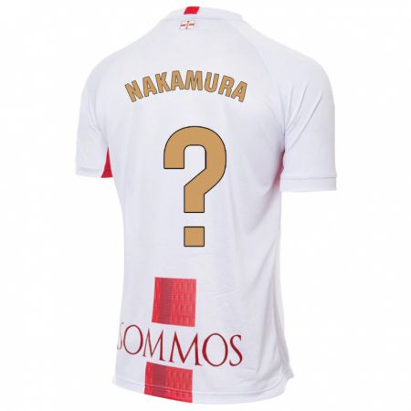 Kandiny Hombre Camiseta Togo Nakamura #0 Blanco 2ª Equipación 2023/24 La Camisa