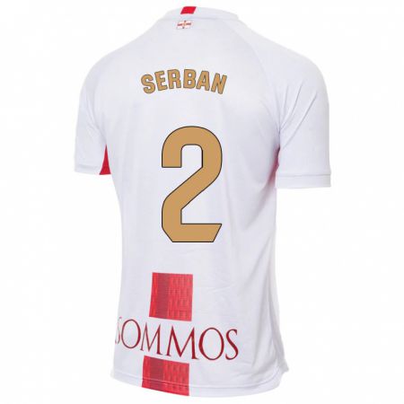 Kandiny Hombre Camiseta Alin Serban #2 Blanco 2ª Equipación 2023/24 La Camisa