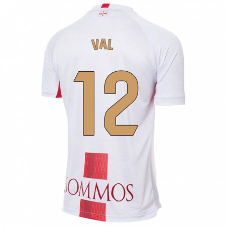 Kandiny Hombre Camiseta Ángel Val #12 Blanco 2ª Equipación 2023/24 La Camisa