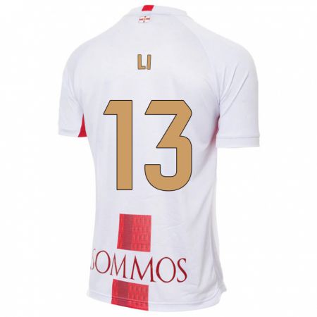 Kandiny Hombre Camiseta Changyi Li #13 Blanco 2ª Equipación 2023/24 La Camisa