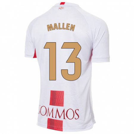 Kandiny Uomo Maglia Lucía Mallén #13 Bianco Kit Gara Away 2023/24 Maglietta