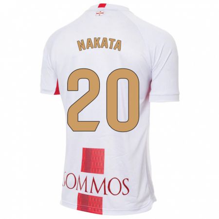 Kandiny Hombre Camiseta Yuki Nakata #20 Blanco 2ª Equipación 2023/24 La Camisa