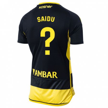 Kandiny Hombre Camiseta Yussif Saidu #0 Negro Amarillo 2ª Equipación 2023/24 La Camisa México