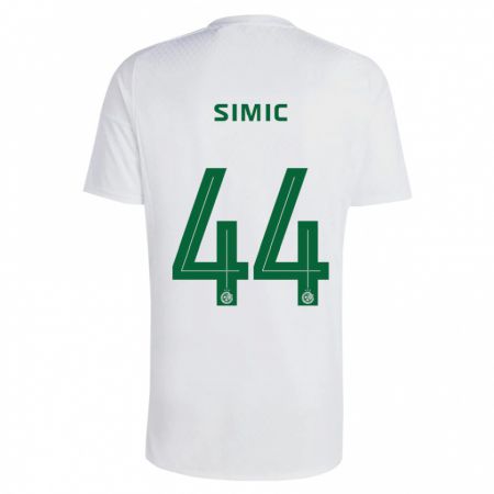 Kandiny Hombre Camiseta Lorenco Simic #44 Verde Azul 2ª Equipación 2023/24 La Camisa