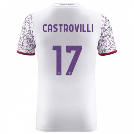 Kandiny Uomo Maglia Gaetano Castrovilli #17 Bianco Kit Gara Away 2023/24 Maglietta