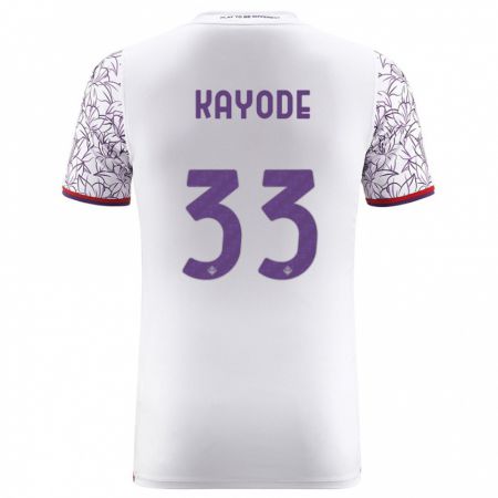 Kandiny Uomo Maglia Michael Kayode #33 Bianco Kit Gara Away 2023/24 Maglietta