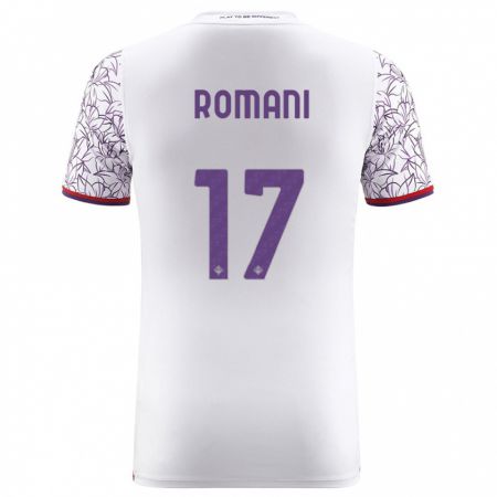 Kandiny Uomo Maglia Lorenzo Romani #17 Bianco Kit Gara Away 2023/24 Maglietta